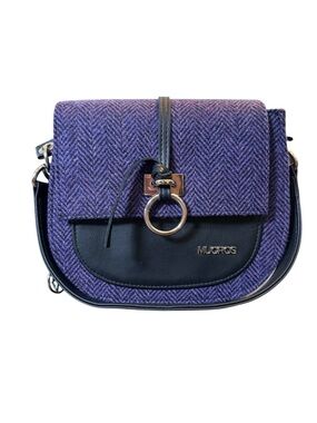 Mucros Weavers Grace Purple Wool Tweed‎ Shoulder Bag Ireland NWOT